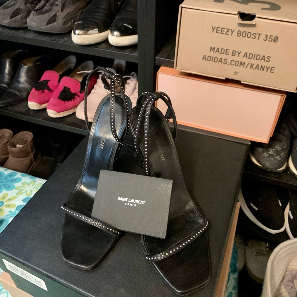 Saint Laurent Opyum Logo High Heels - Picture 3 of 6